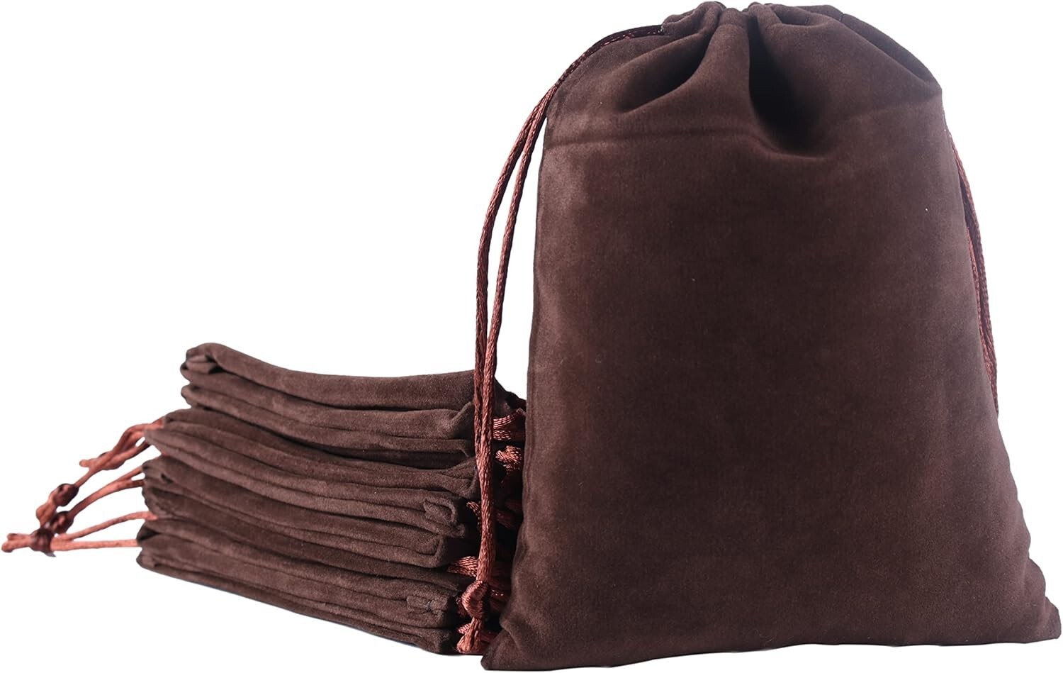 Velvet Dice Bag Drawstring Bags D&D Dungeons and Dragons Cloth Pouch Brown