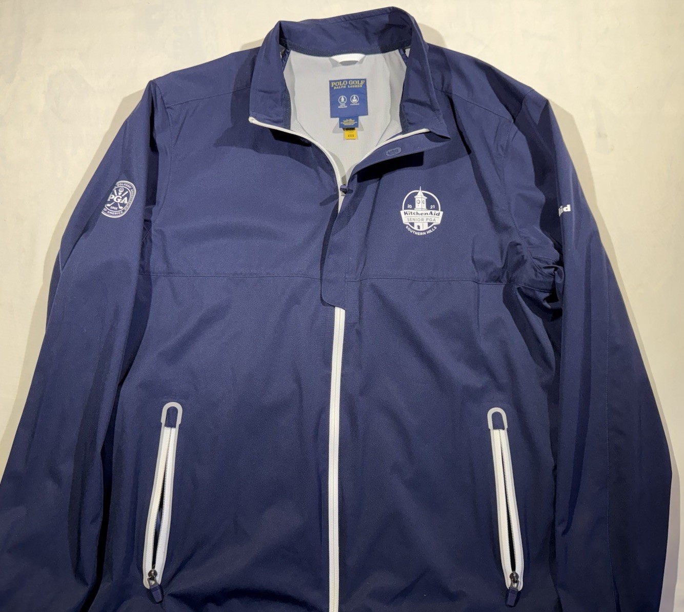 Ralph Lauren KitchenAid Senior PGA Jacket Mens Large Blue Golf Full Zip