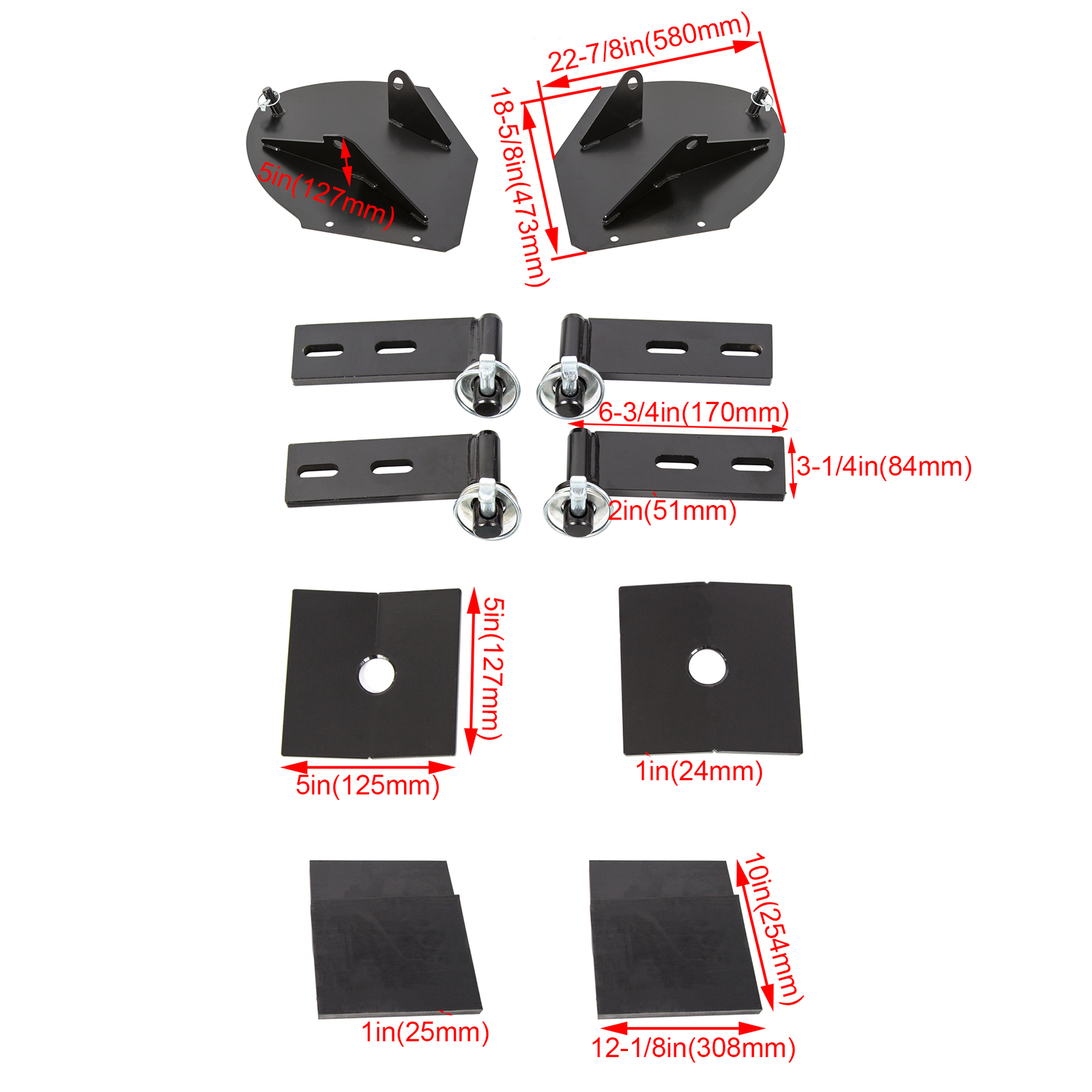 Universal Snow Plow Pro-Wing Blade Extenders Extensions For PW22 Meyer Western