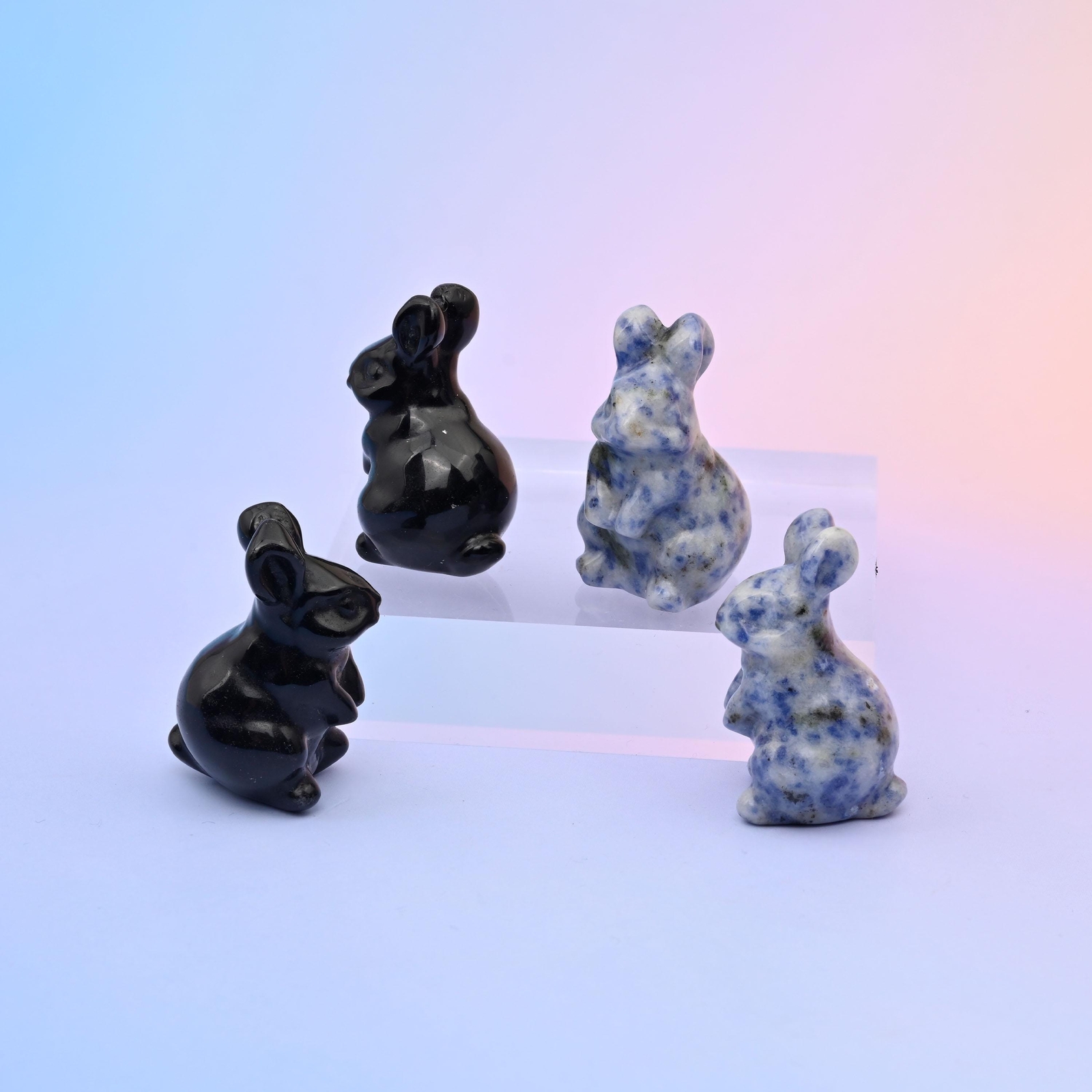 1.5 Inch Rabbit Crystal Carving Figurines