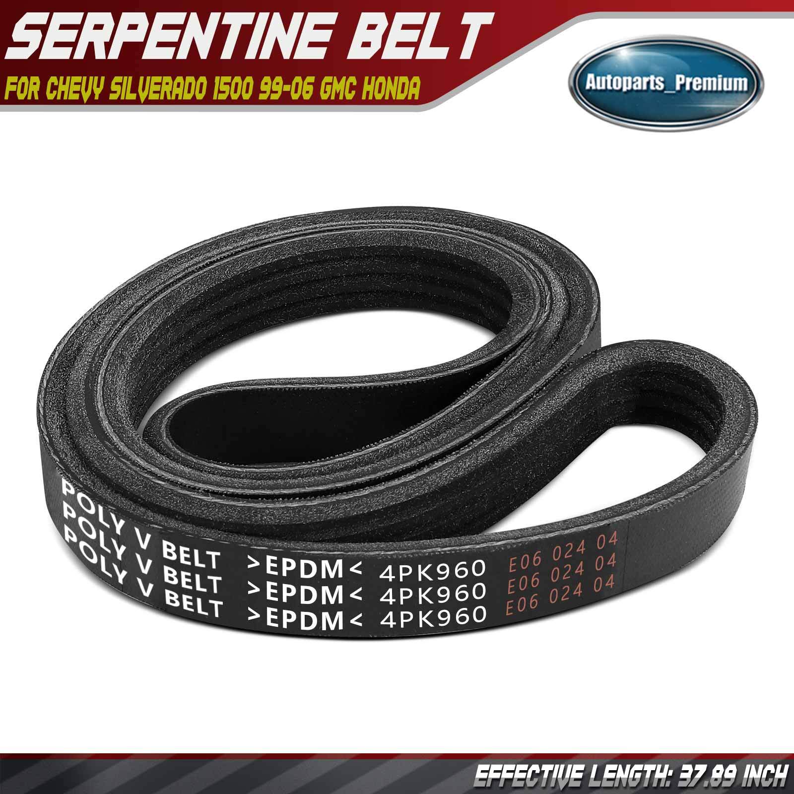 37.89" Serpentine Belt for Chevy Silverado 1500 1999-2008 GMC Honda Hummer Isuzu