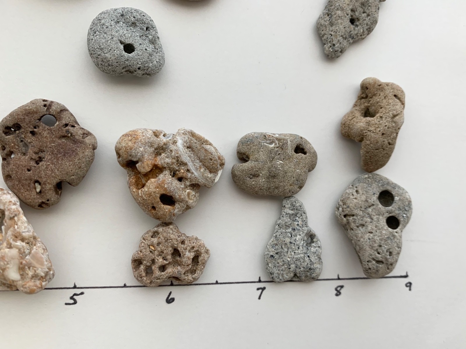 35 Adder Holey Beach Rocks Hag Stones Fairy Lucky Wish Magic Natural 1" #B2 US❤️