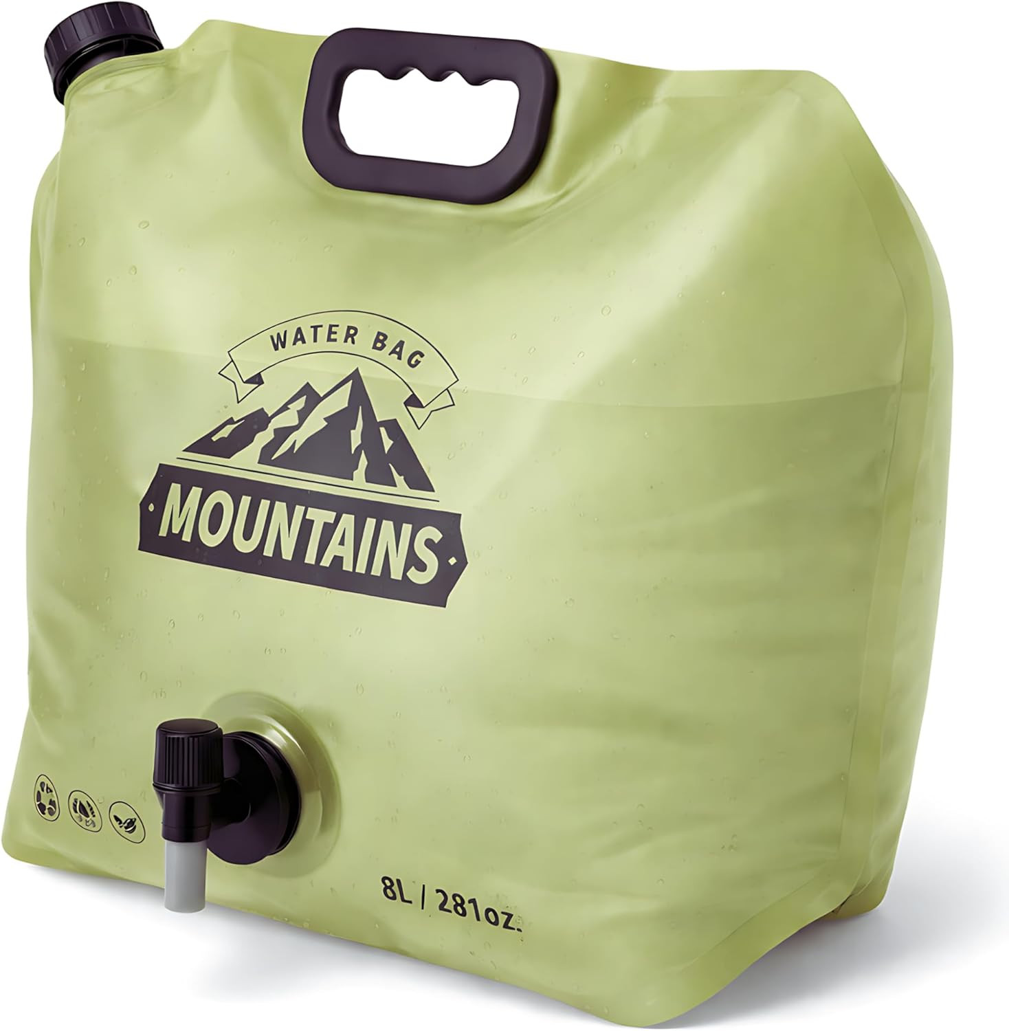 Camping Water Container 2 Gallon Collapsible Water Jug with Spout - Reusable BPA