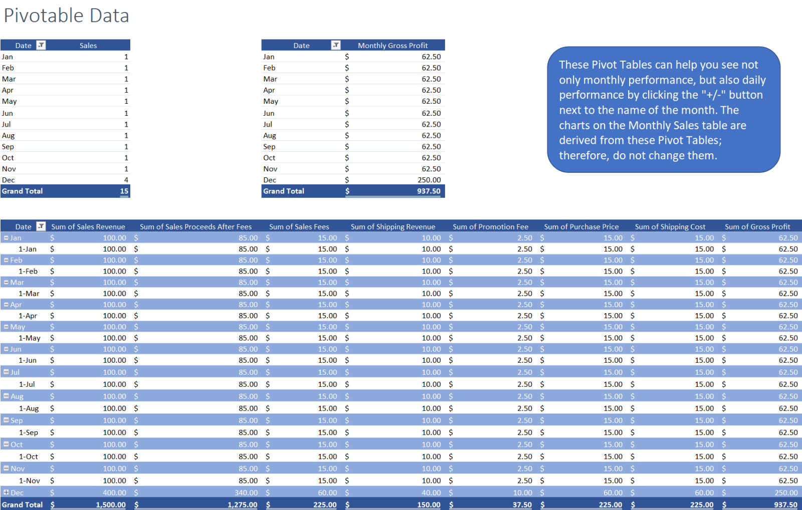 Sales Revenue & Expense Tracker Excel Spreadsheet w/ Inventory Log Tax Prep