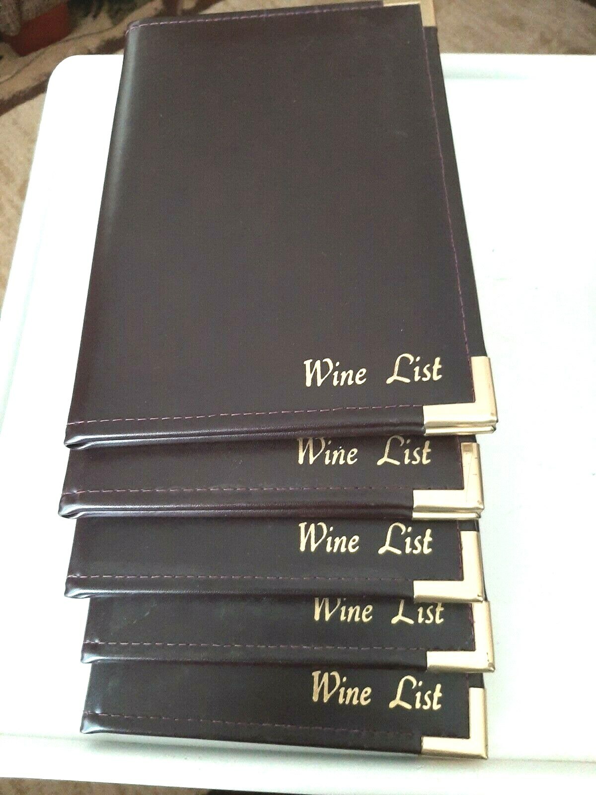 Lot 5 Wine List Folders Brochure Restaurant Bar used EXCELLENT CONDITION
