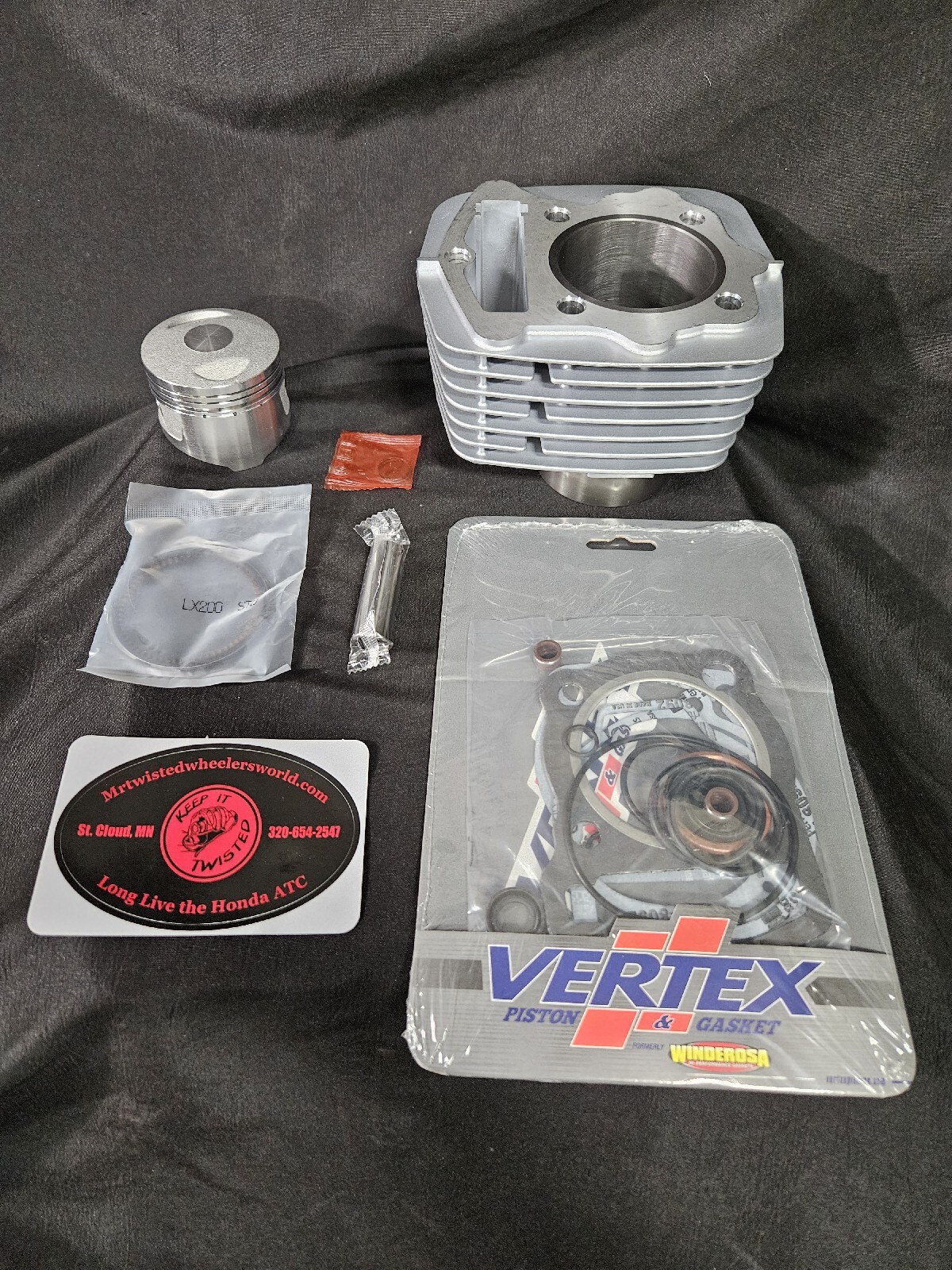 Honda ATC 200 Cylinder And Piston kit 63.00mm  With gaskets NEW TO EBAY atc200
