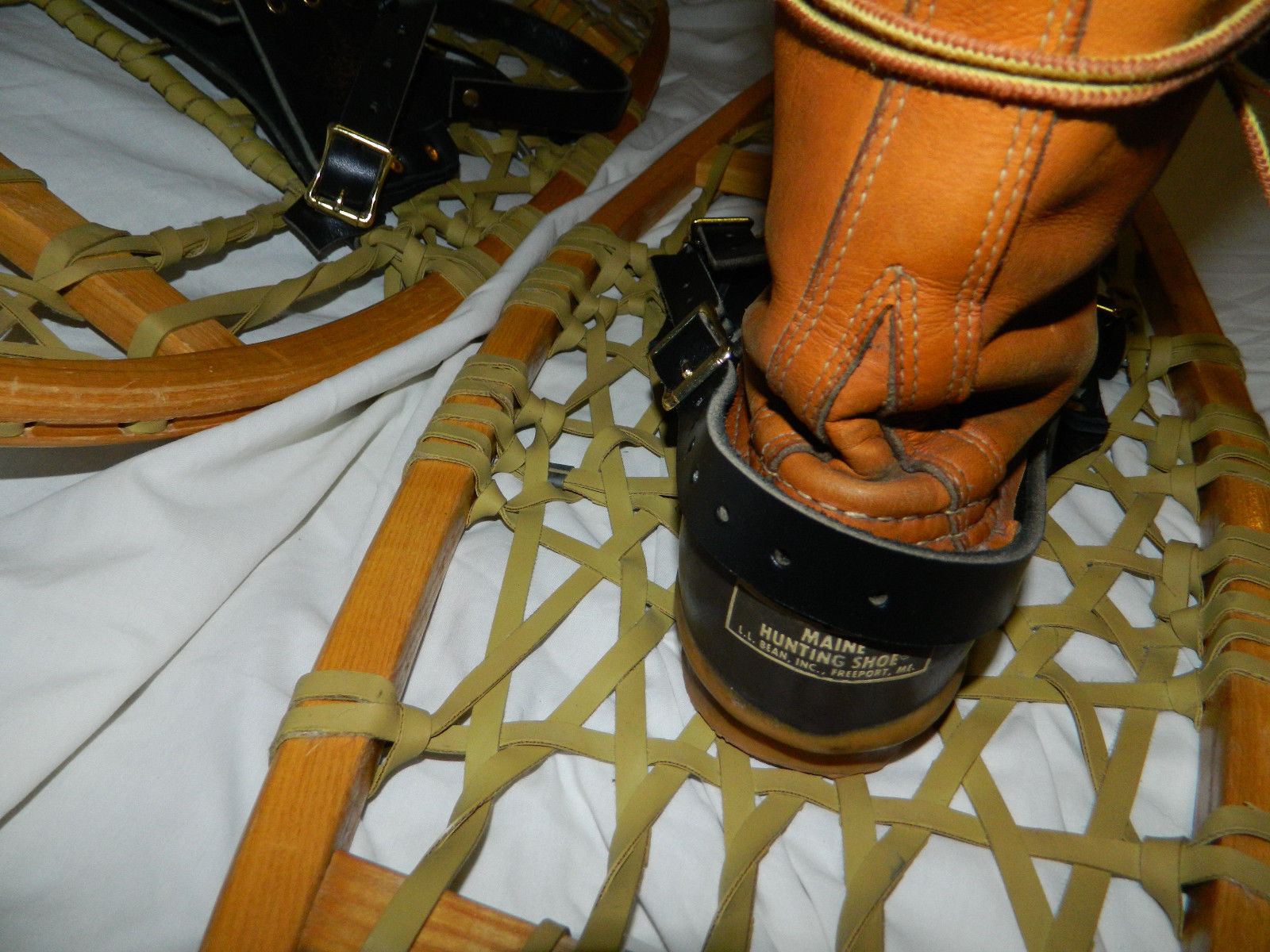 *BINDINGS ONLY* New Pair LEATHER Universal Snowshoe Bindings Straps Harness USA