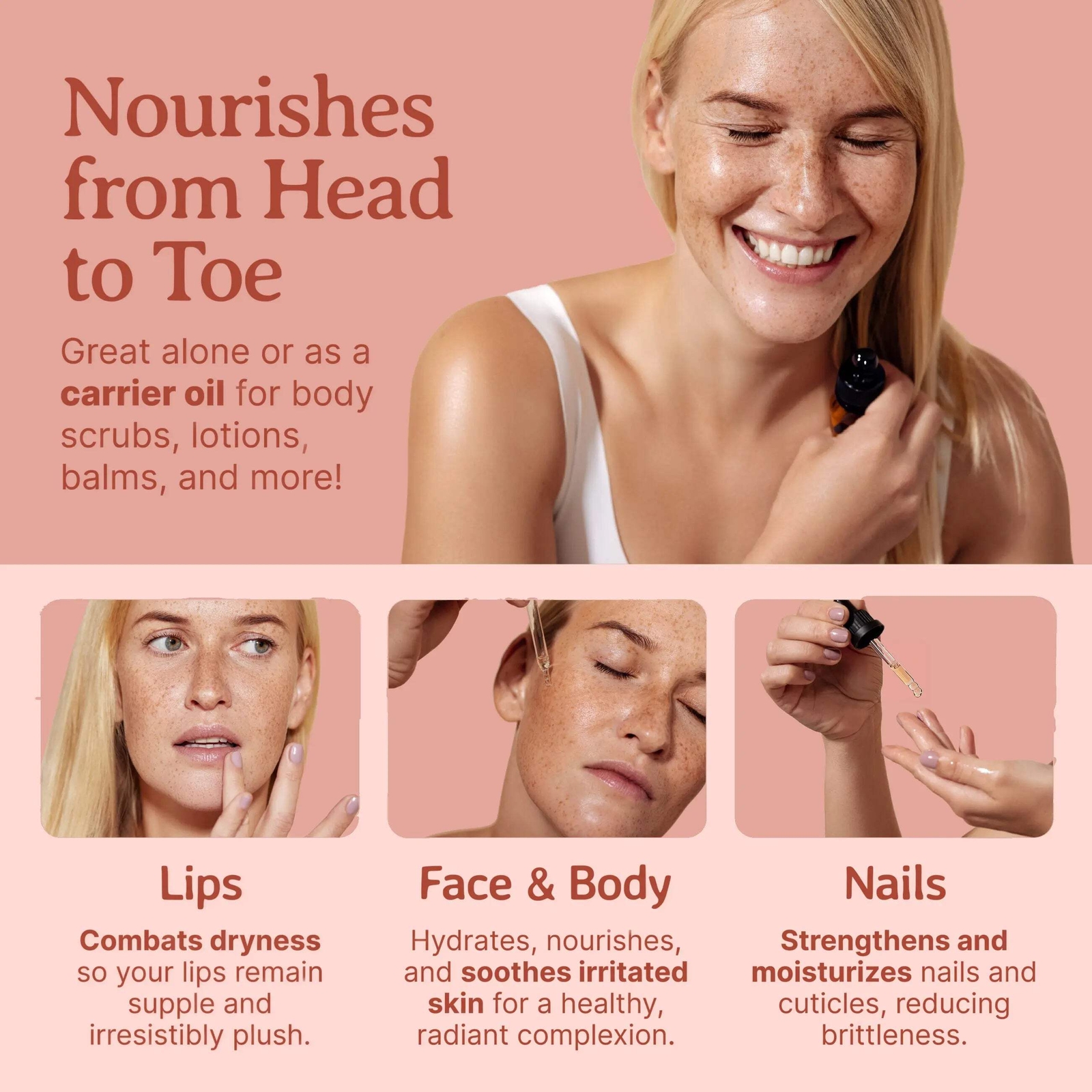 Organic Cold-Pressed Apricot Kernel Oil 100% Pure Skin Hair Face Moisturizer