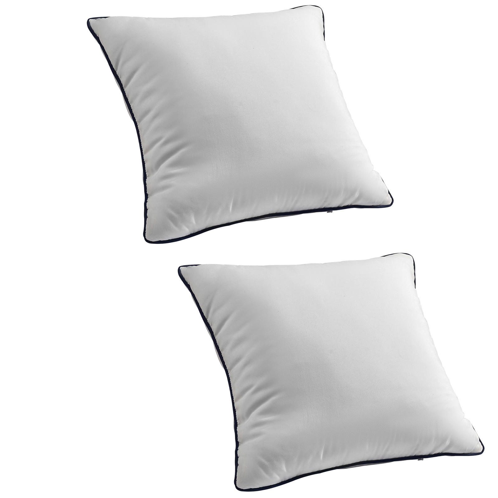 20 x 20 in Throw Pillow Inserts Pack of 2 White Down Alternative Pillows Square