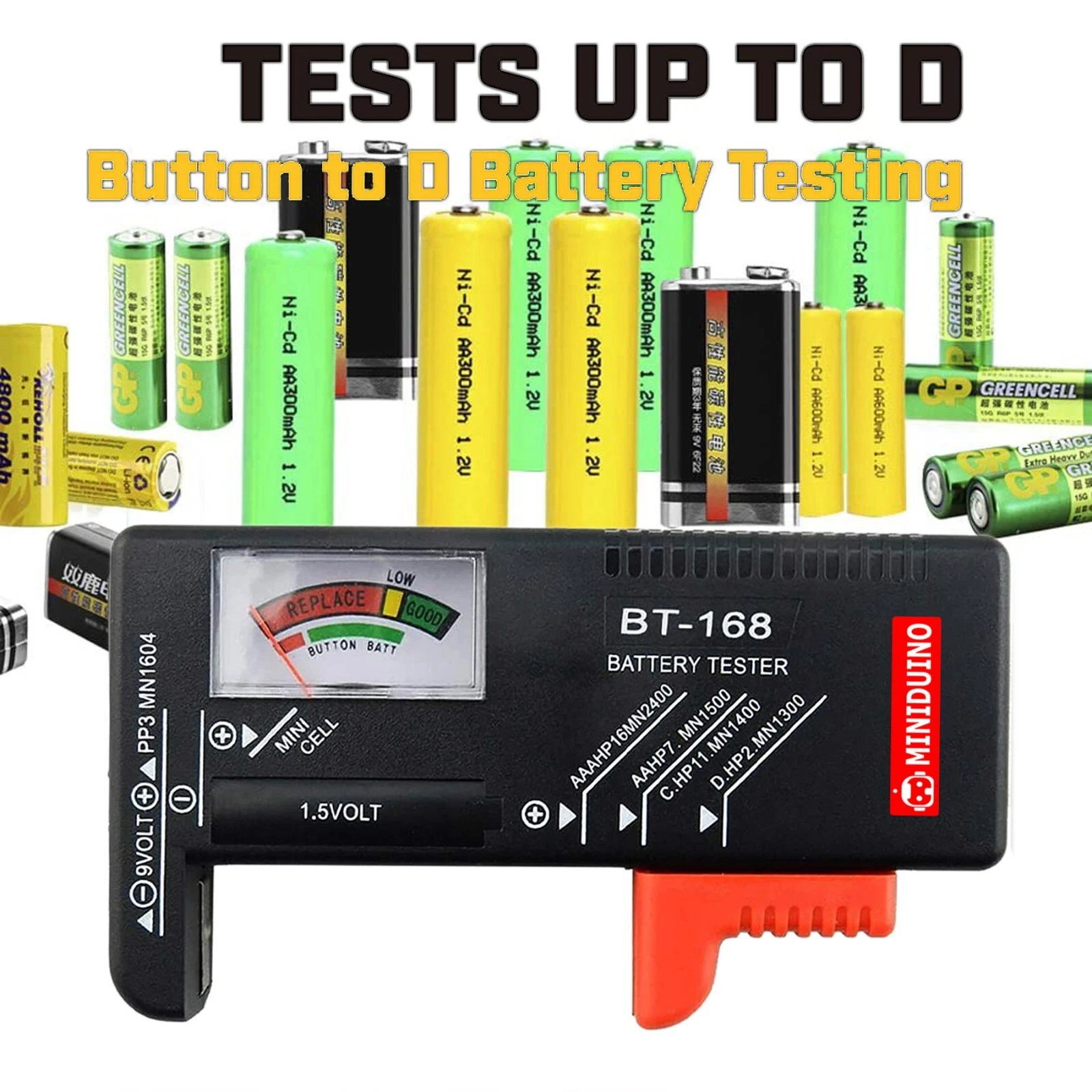New Battery Tester Universal Volt Checker AAA AA C D 9V & Button Cell