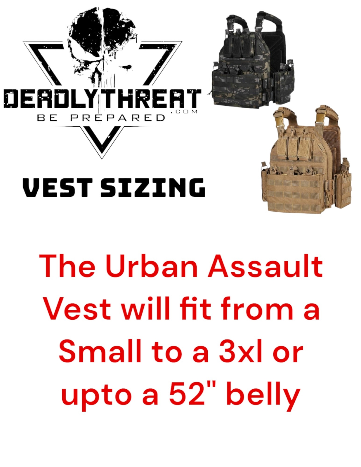 Urban Assault Phantom Sage Tactical Vest Plate Carrier W/ Level III Armor Plates