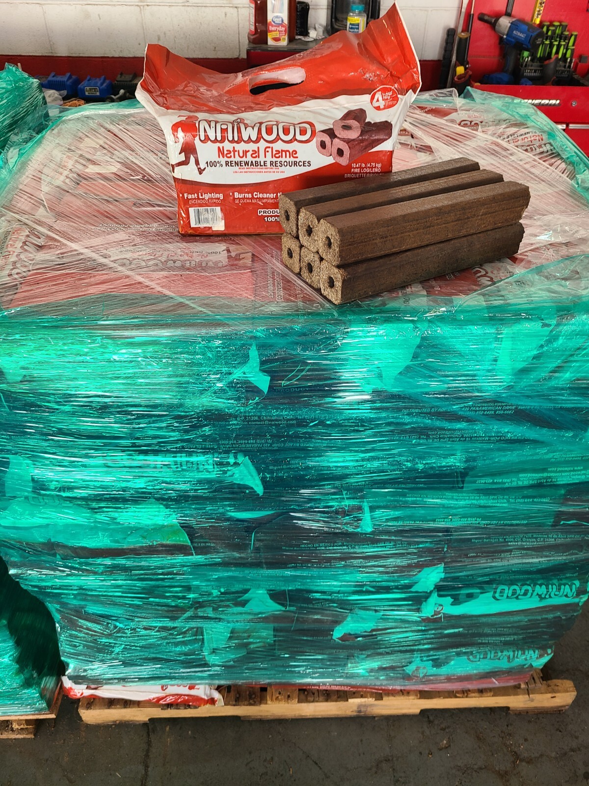 Pallets Of 100% Organic Firewood 2,282 Lbs Of Firewood 218. 10lbs a Bags
