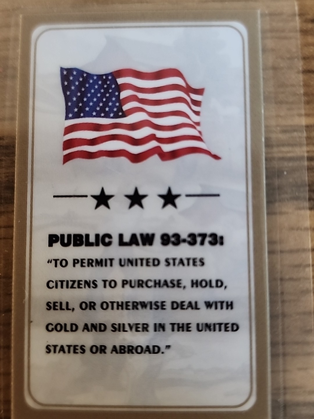 Emergency Barter 1 Grain .999 Fractional Silver Bar Card American Grain Co.