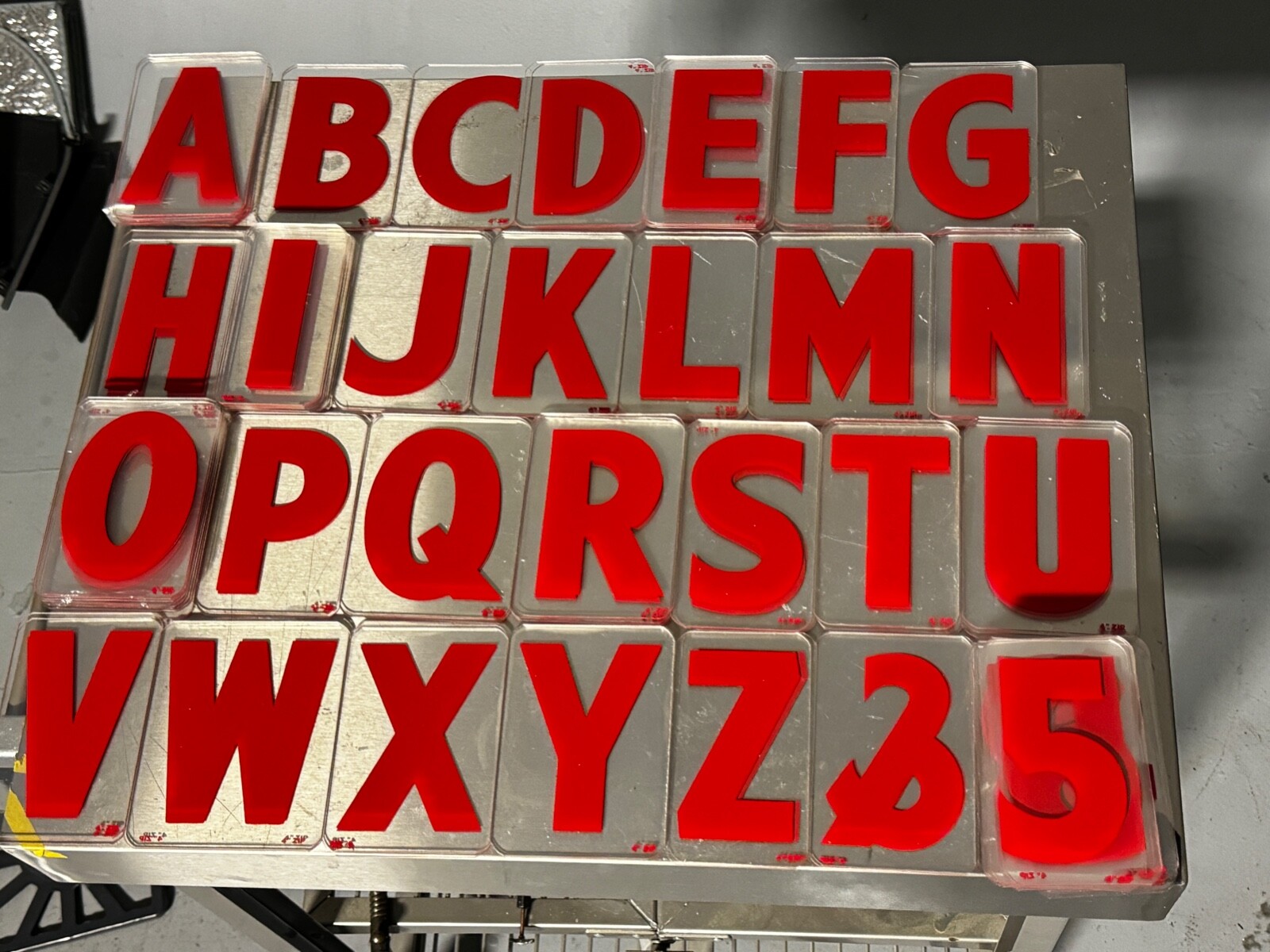 96 pcs Complete Set 4" Red Letters for 5" Marquee Sign