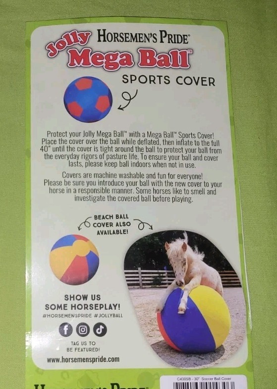 Horsemen's Pride 30" Jolly Mega Ball Sports Cover Soccer Horse Play