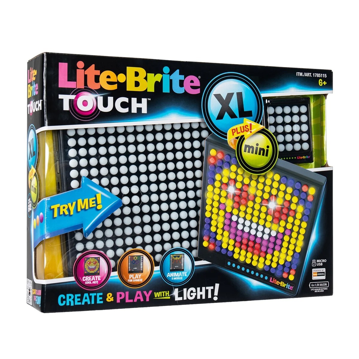 Lite-Brite Touch XL & Mini Touch Combo Pack,  2-player Create, Play, and Animate