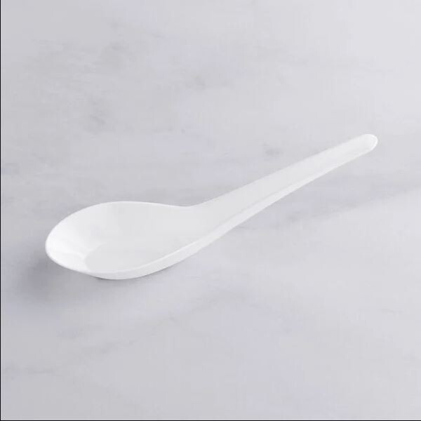 Visions 5 1/2" White Plastic Asian Soup Spoon - 200/Case