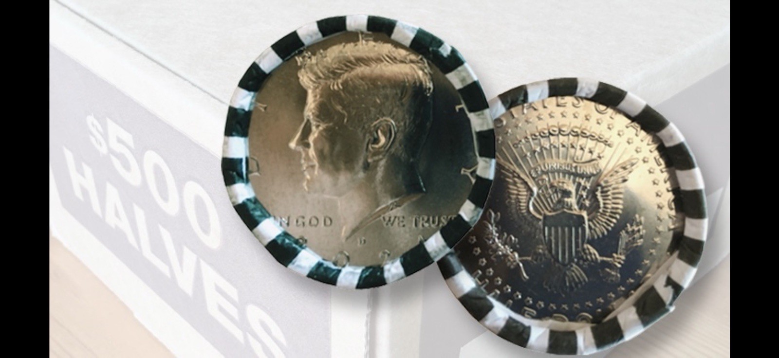 THE LOWEST PRICE. "2 Roll Min Purchase Required" Unsearched Kennedy Half Dollars