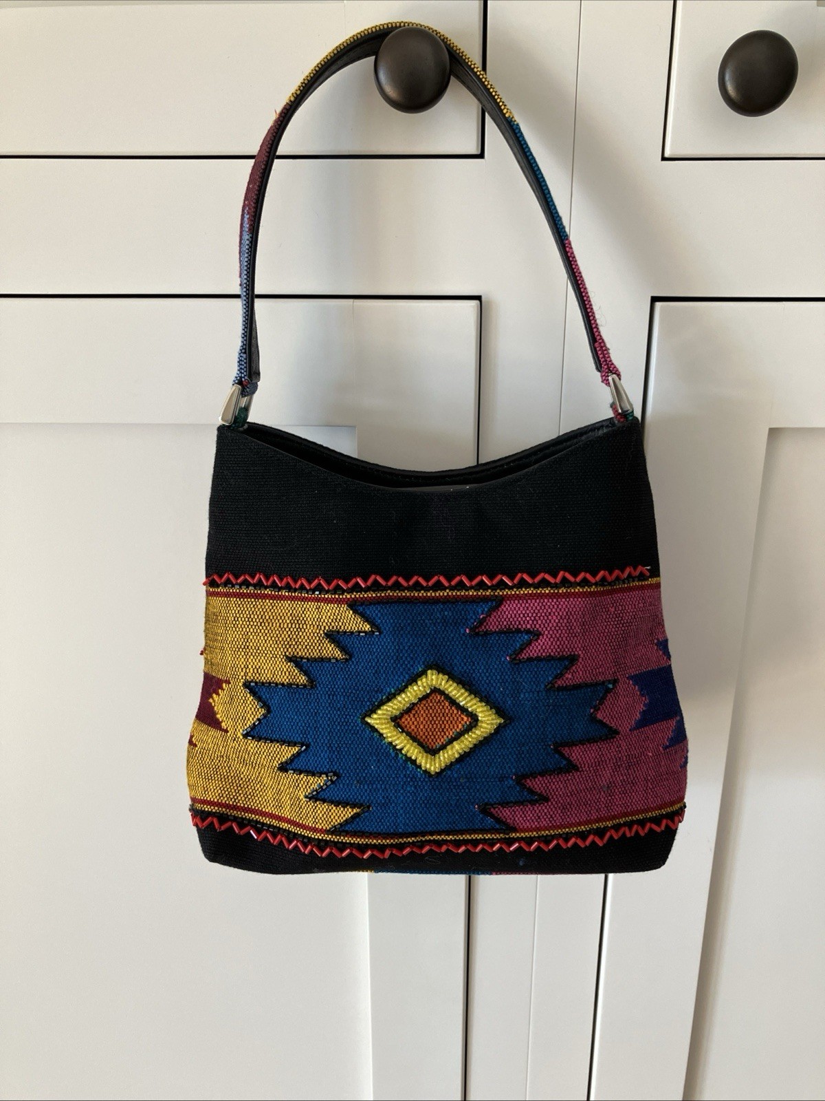 Isabella Fiore Purse, Beaded, Southwestern, Navajo, Aztec, Tapestry