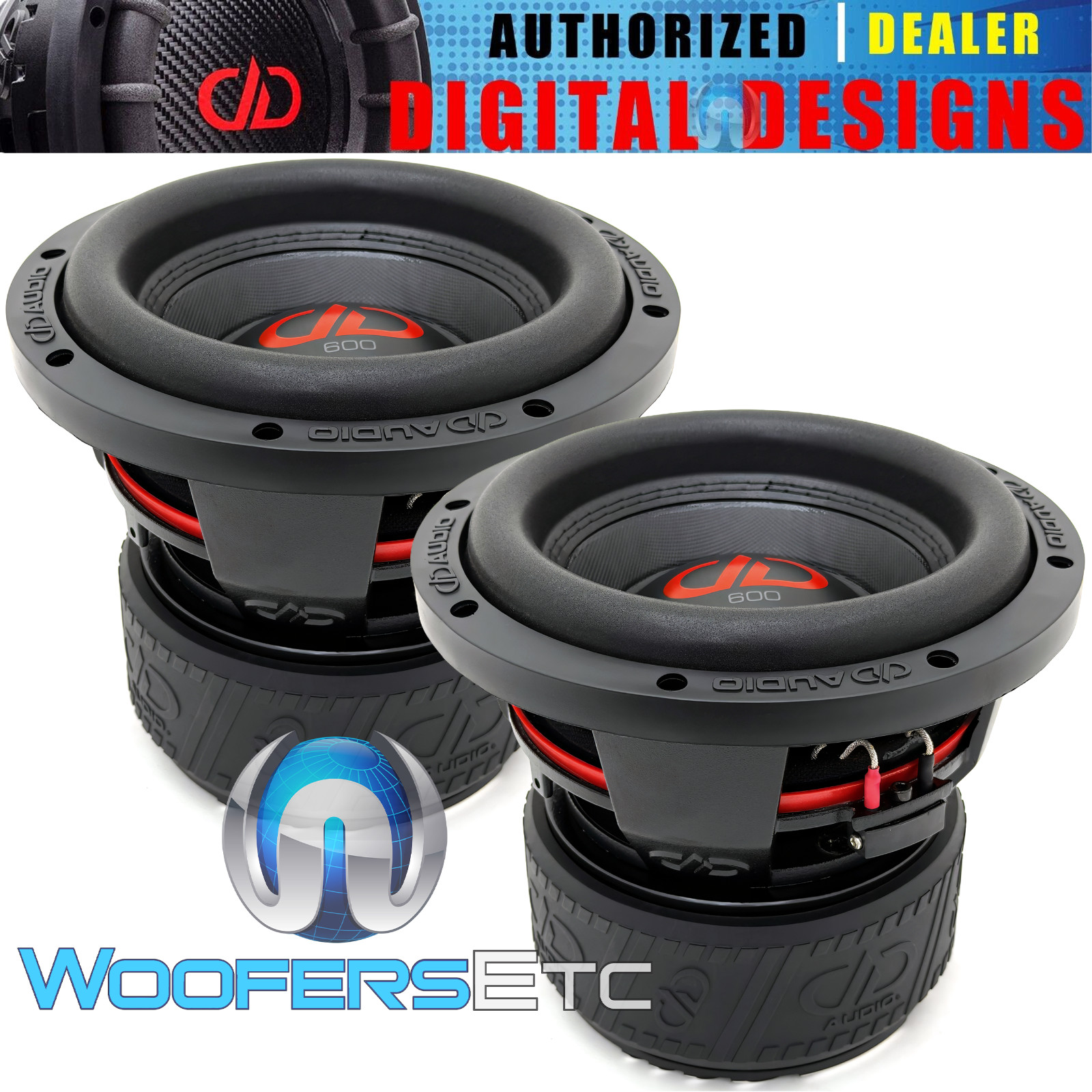 2 DD AUDIO 608F-D2 8" 3000W DUAL 2-OHM SUPER TUNED SUBWOOFERS BASS SPEAKERS NEW