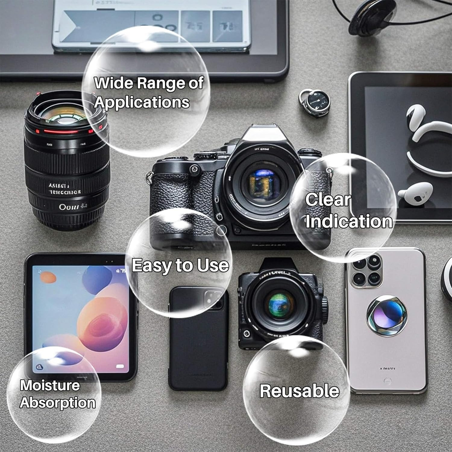 Orange Silica Desiccant Beads 430G - Indicating Silica Gel Beads Drying Silicone