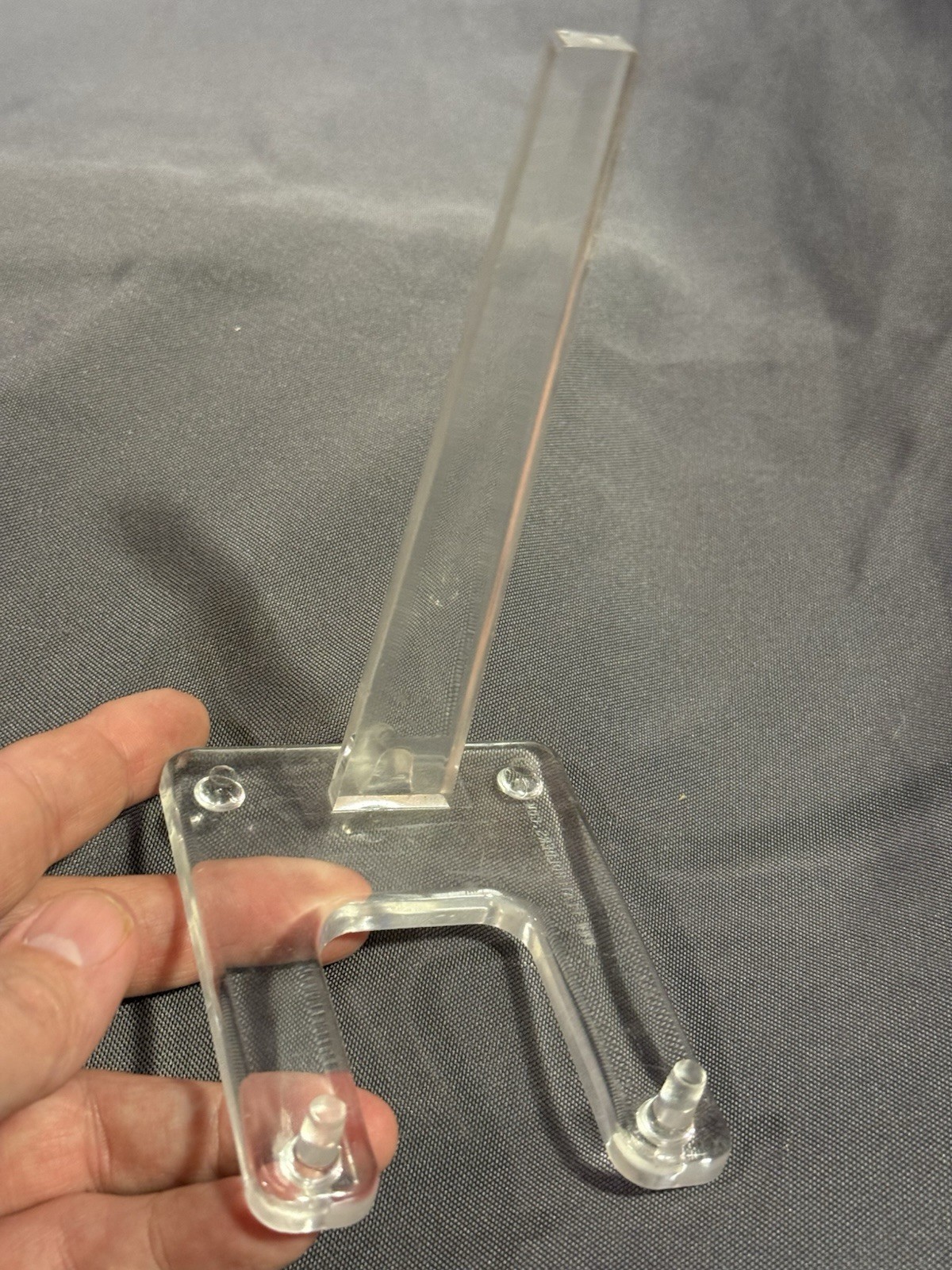 Lot of 5 Clear Acrylic Lucite Easel Plate Platter and Painting Display Stand