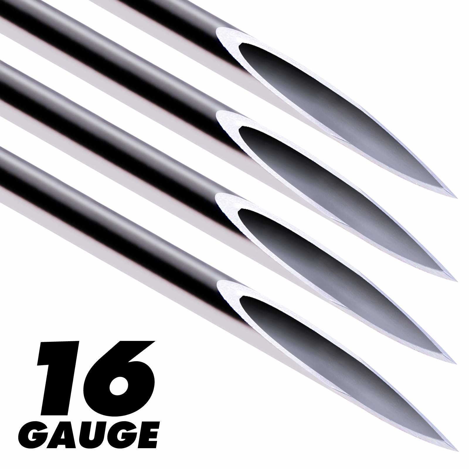 25 Sterile Body Piercing Needles - 16 Gauge