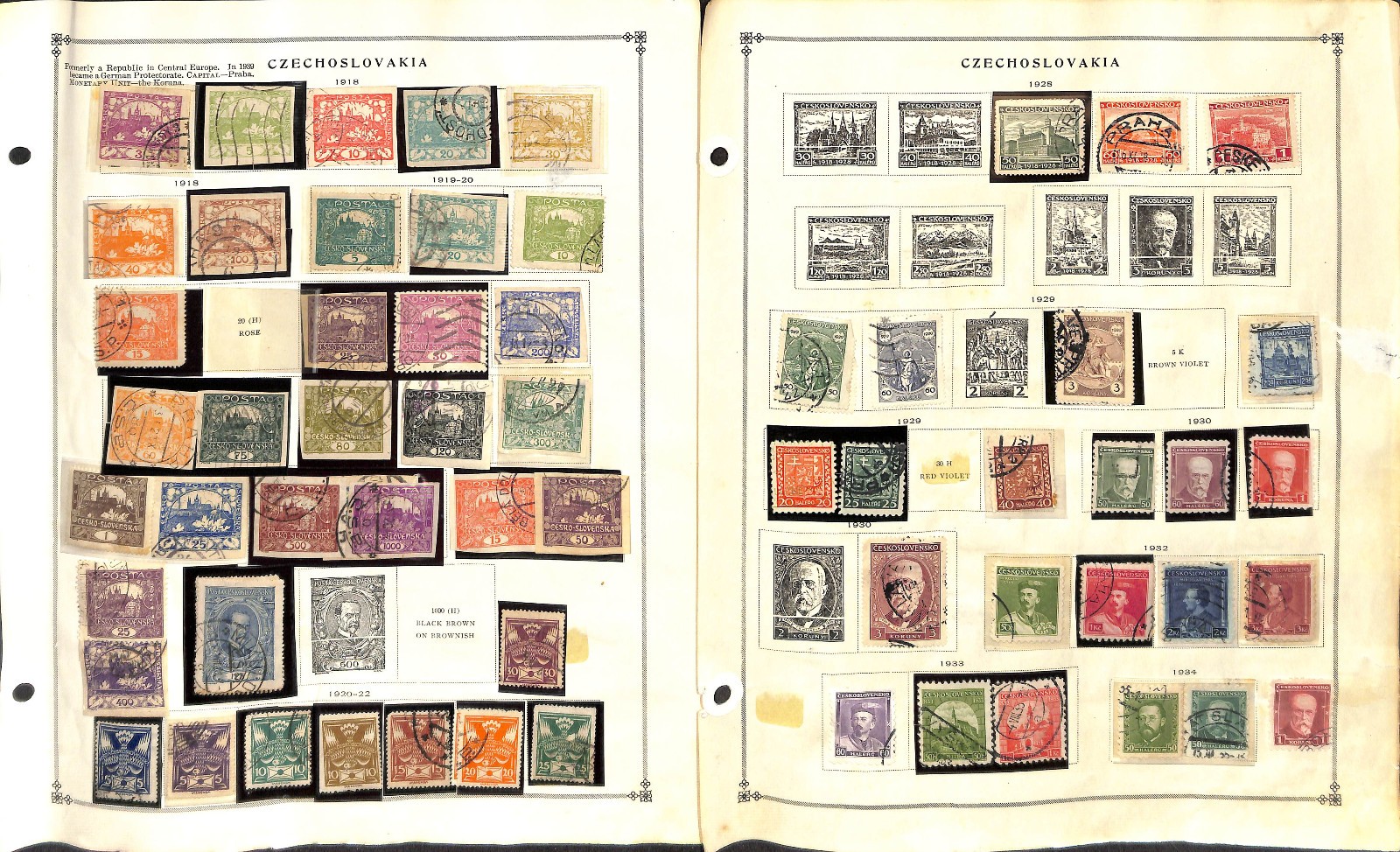 Czechoslovakia Stamp Collection on 80 Scott International Pages, 1918-1974 (CH)