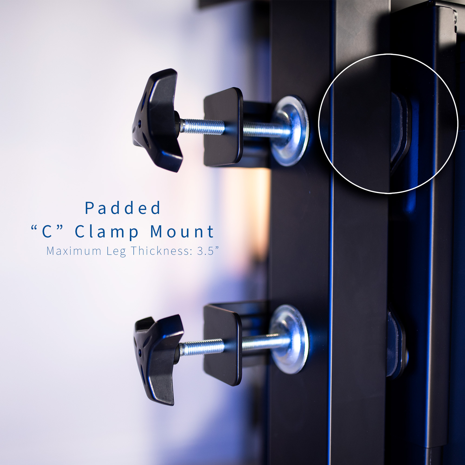 VIVO Steel Adjustable Clamp-on Desk Leg PC Mount, Computer Case CPU Holder