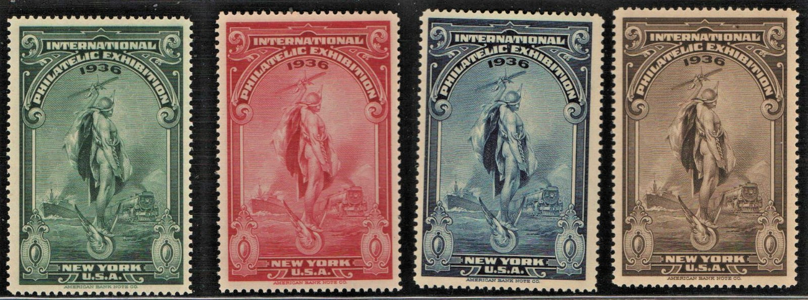 1936 New York International Philatelic Exhibition Stamps VF++ MNH