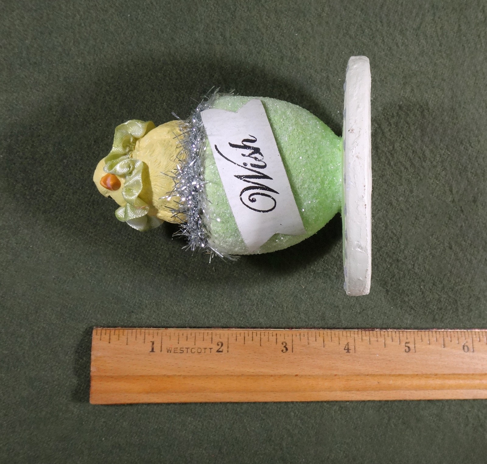 EASTER CHICK in EGG CUP "Wish" ESC TRADING CO designer MICHELLE WEAVER 2009