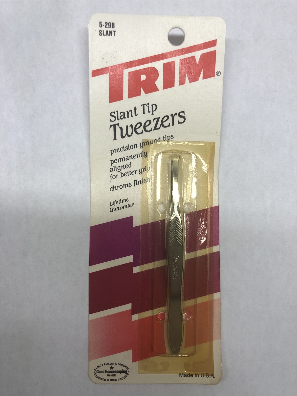 Vintage Trim Slant Tip Tweezers, Rare 5-29B