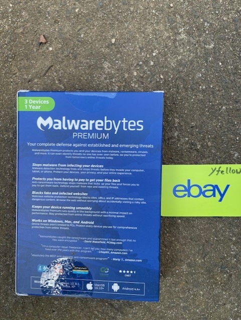 NEW Malwarebytes Anti-Malware Premium 3 PCs / 1 Year Cybersecurity Key Code