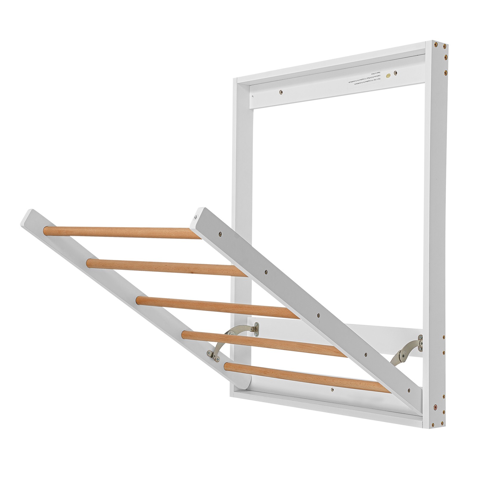 Wall Mounted Clothes Drying Rack, Indoor Folding Clothes Drying Rack for Laundry