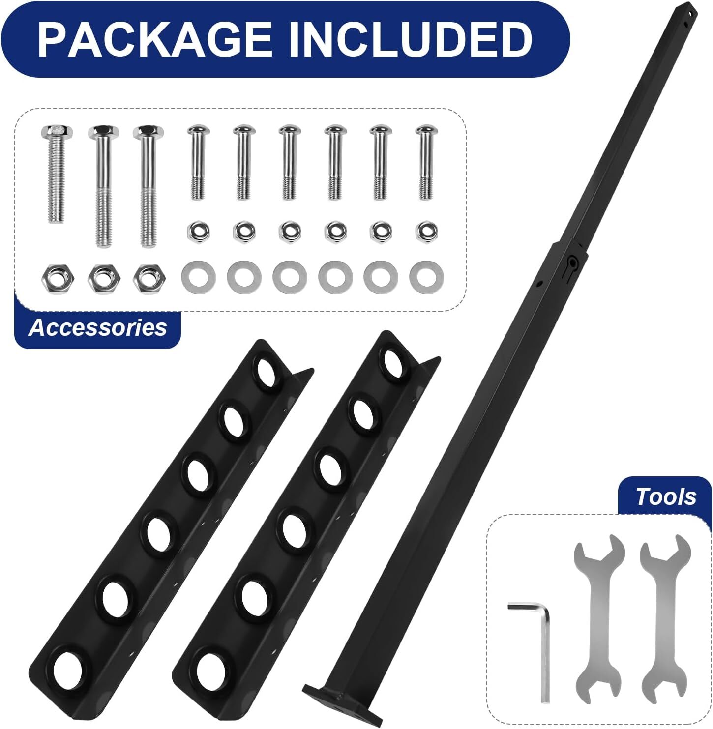 Landscape Hand Tool Rack for Truck Trailer, Vertical Hand Rack for Landscaping