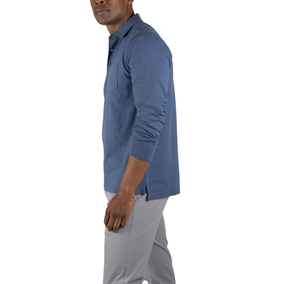 Tailor Vintage Airotec Performance Stretch Slub Jersery Long Sleeve Polo