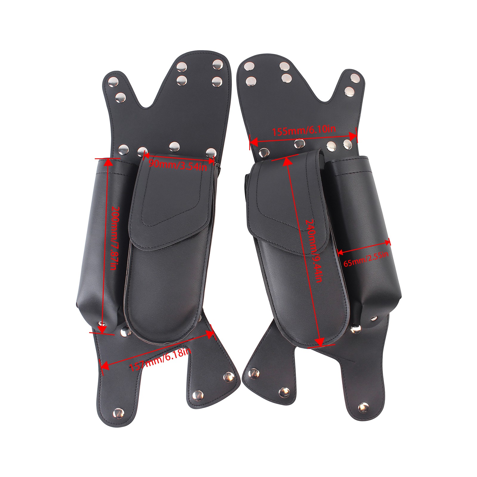 1 Pair Saddlebag Crash Bar Bags Water Bottle Holder For Harley Touring 1993-up