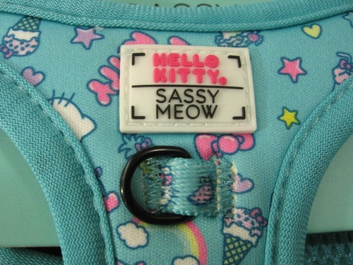 Sassy Meow Hello Kitty Adjustable Step In Cat Harness New NWT Small Teal