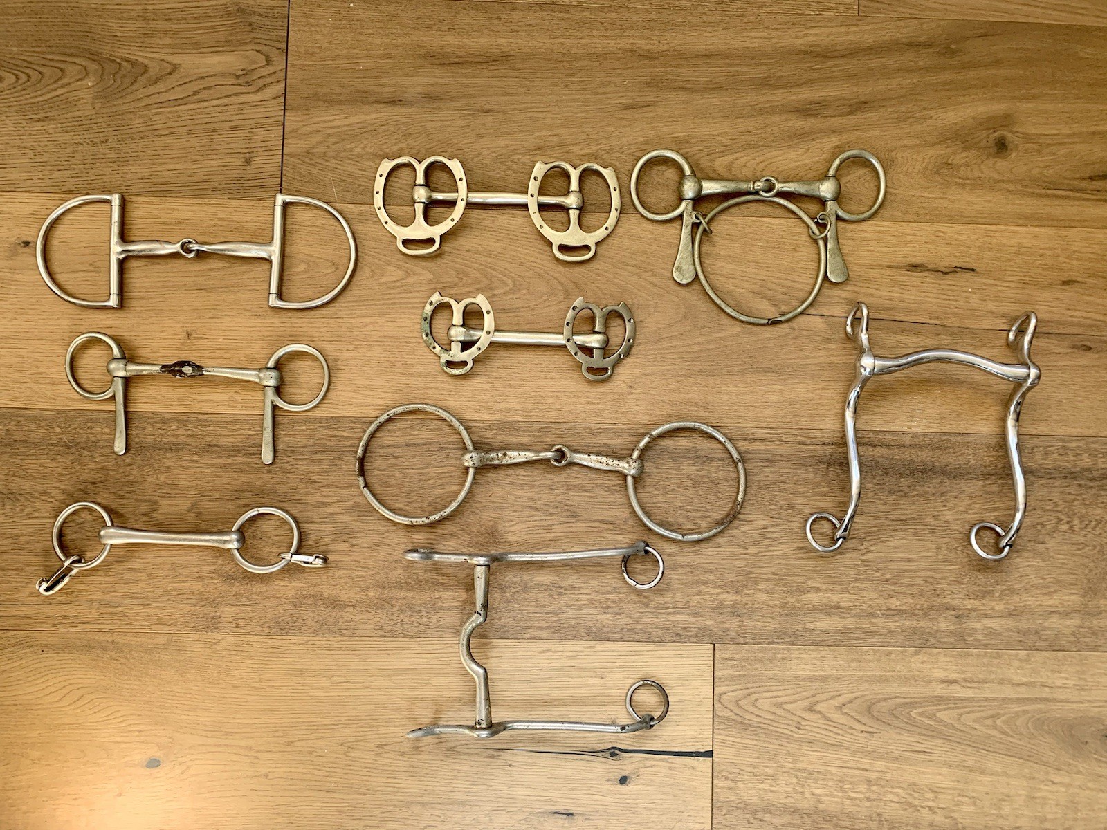 Lot of 9 Vintage Horse Pony Bits Barn Farm Decor