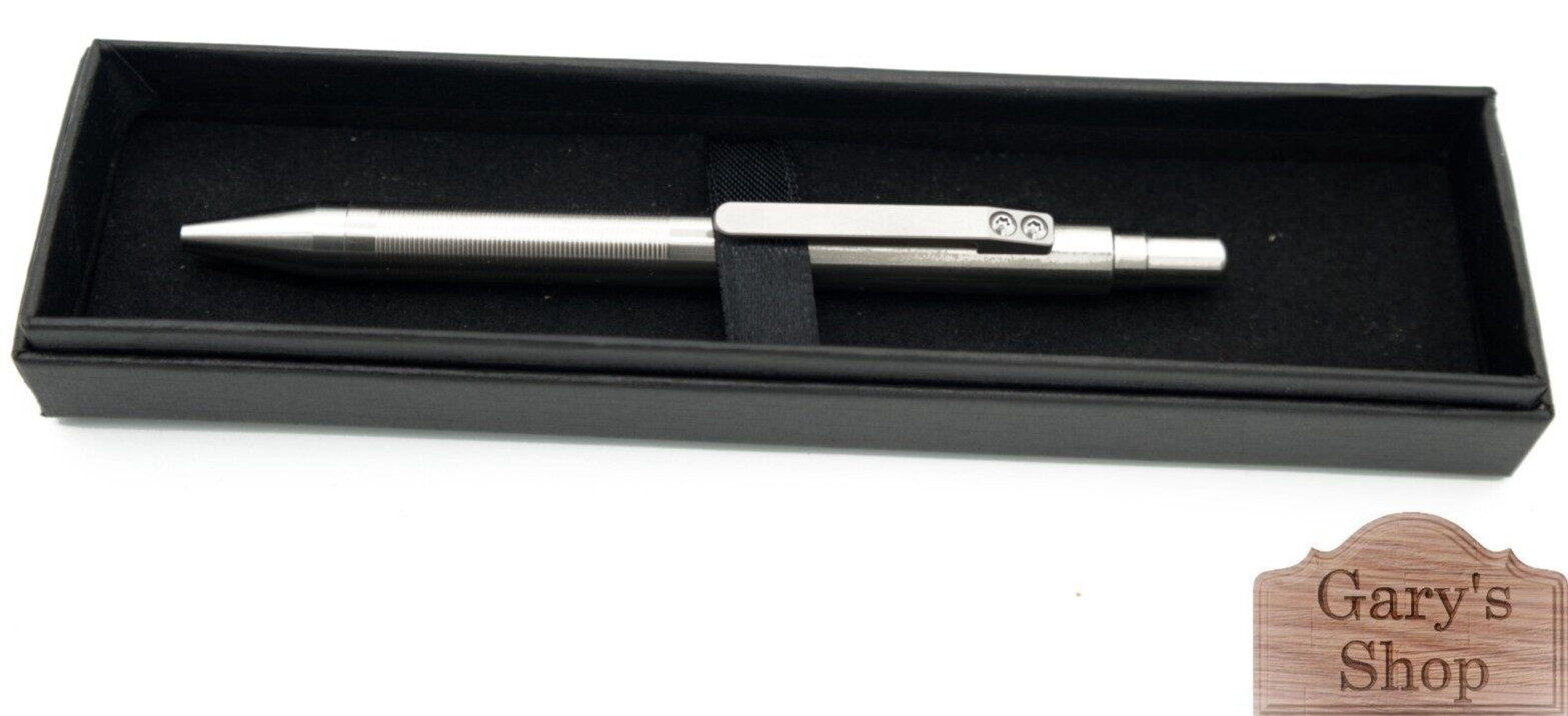 “TC4 Titanium Alloy Silver Ballpoint Pen – Premium Collectible Gift + 2 Refills