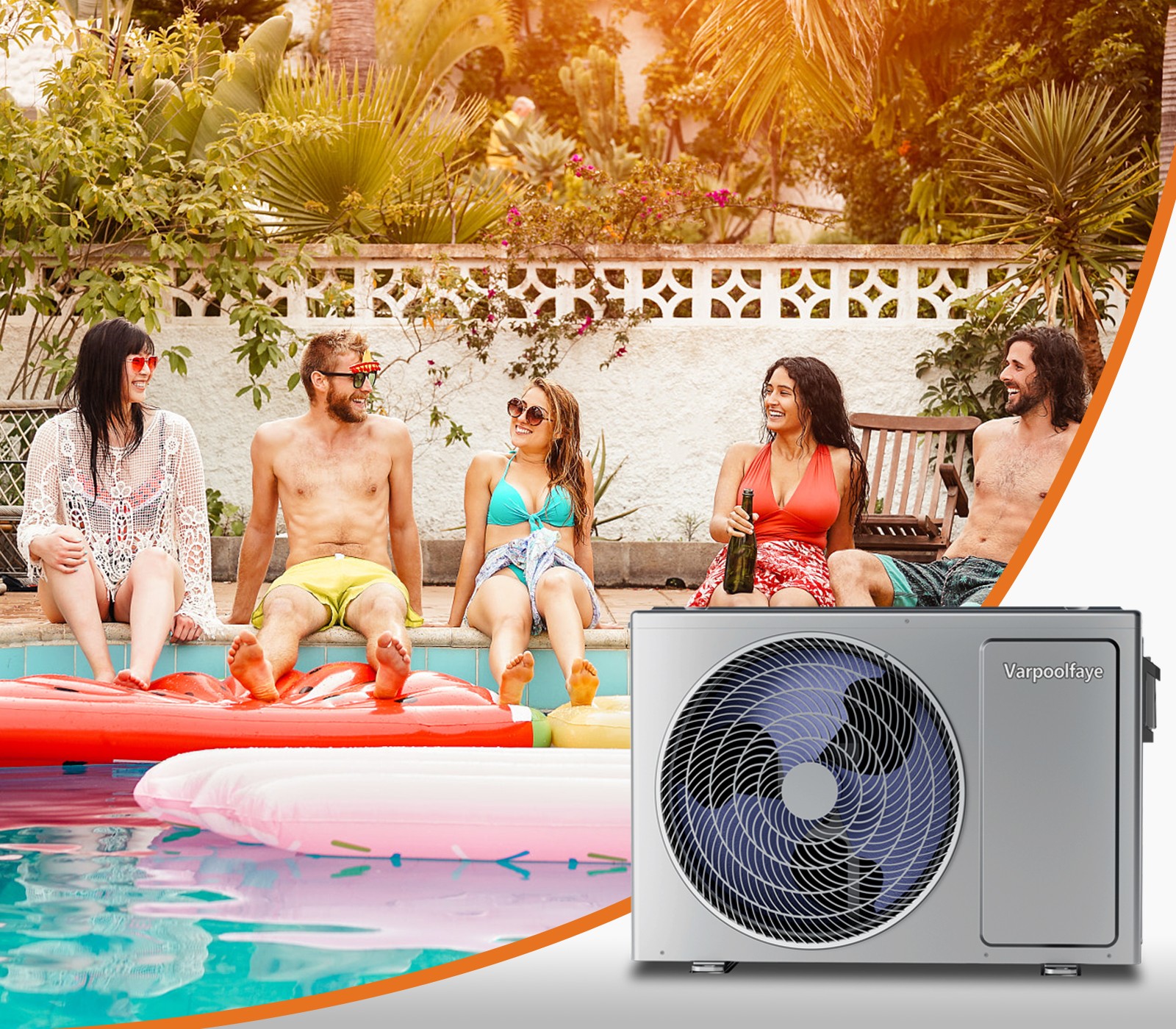 Varpoolfaye 27000BTU Above Ground Pool Heat Pump