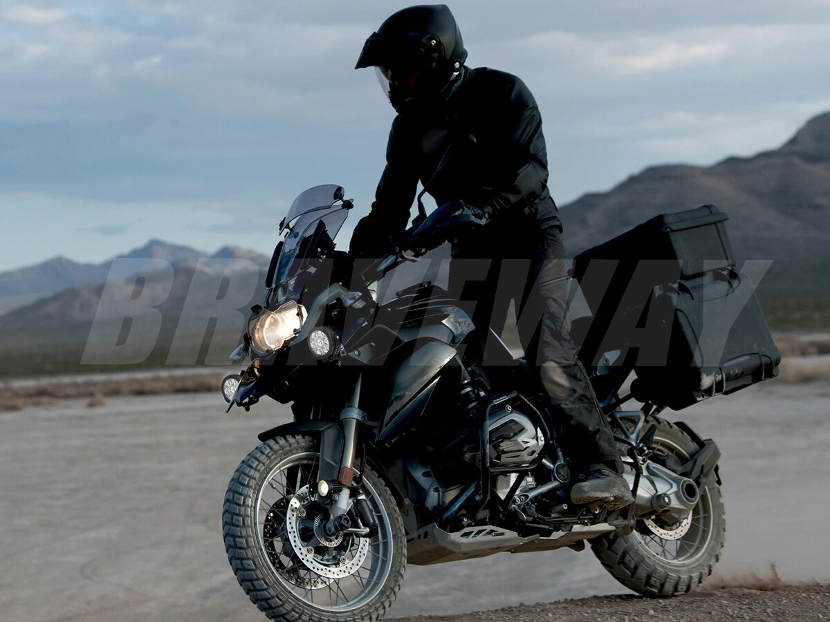 Pair Yellow White Motorcycle LED Spot Light Auxiliary Headlight Fog Driving Lamp