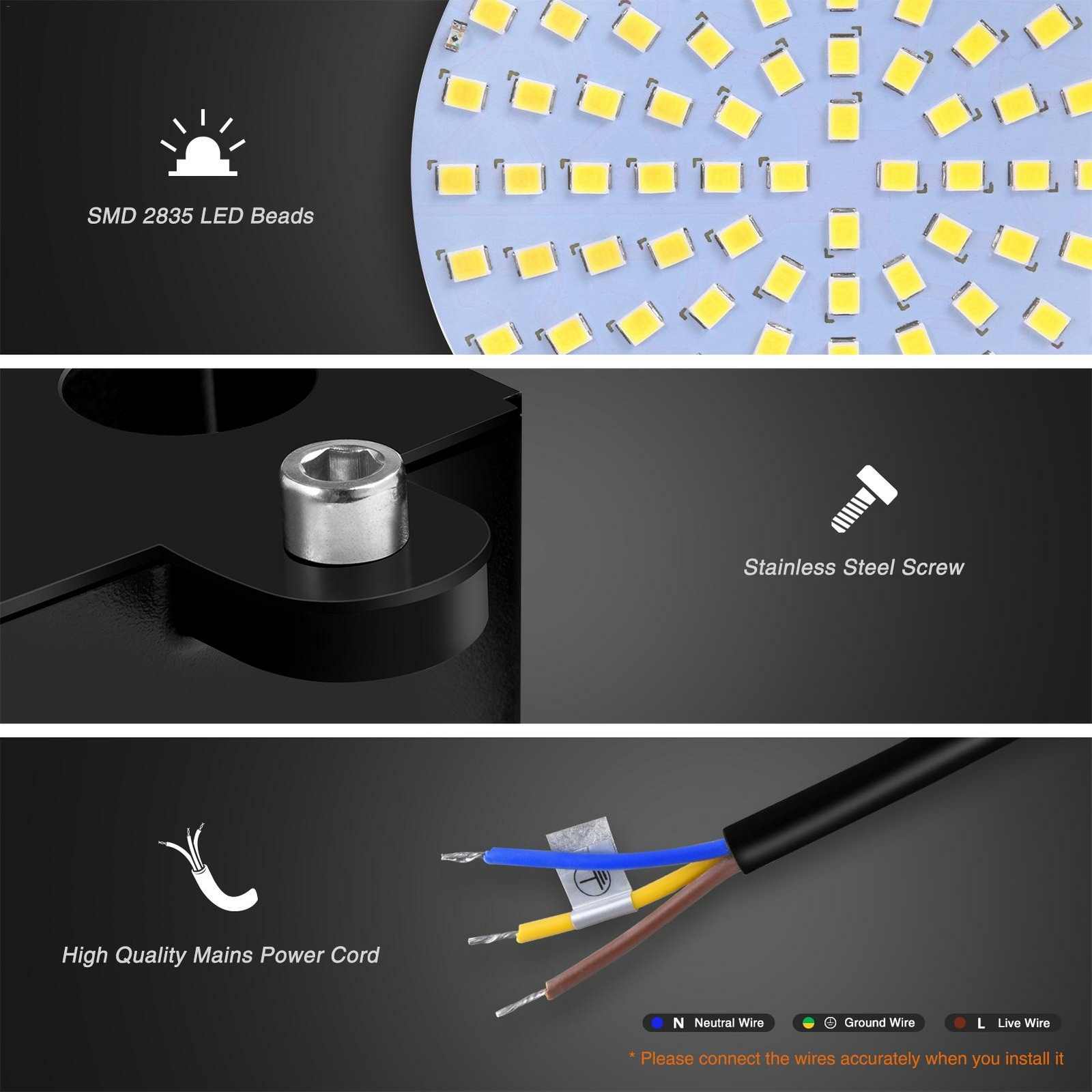 LED Barn Light 100W,12000LM Dusk to Dawn Security Area Lights Yard Lighting IP65