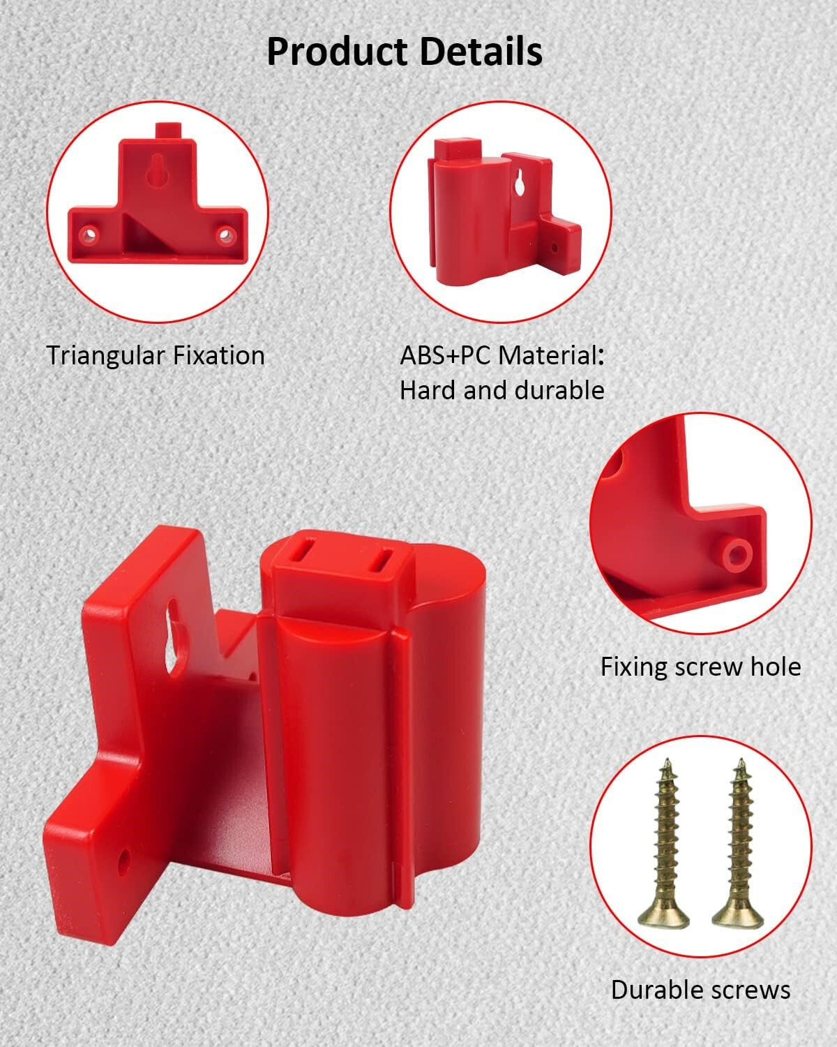 6x Wall Mount Drill Holder for Milwaukee M12 Tool Storage Hanger Mount Organizer