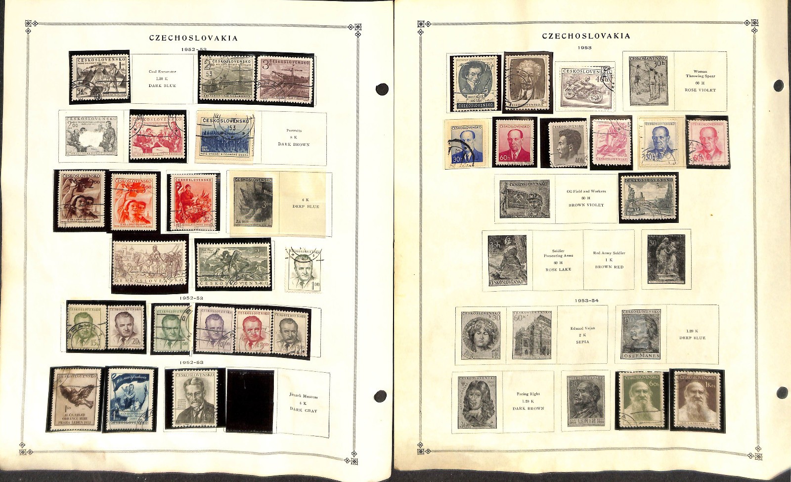 Czechoslovakia Stamp Collection on 80 Scott International Pages, 1918-1974 (CH)