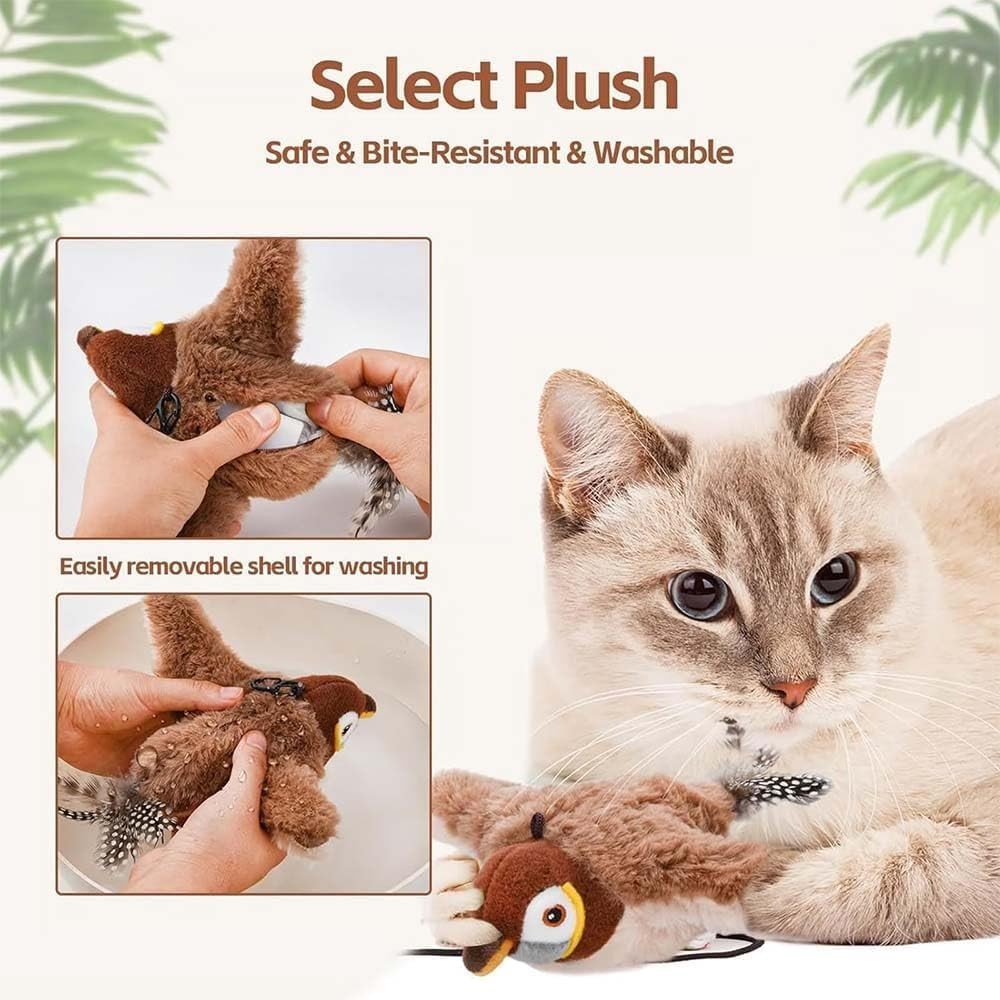 Rechargeable cat toy interactive flying sparrow