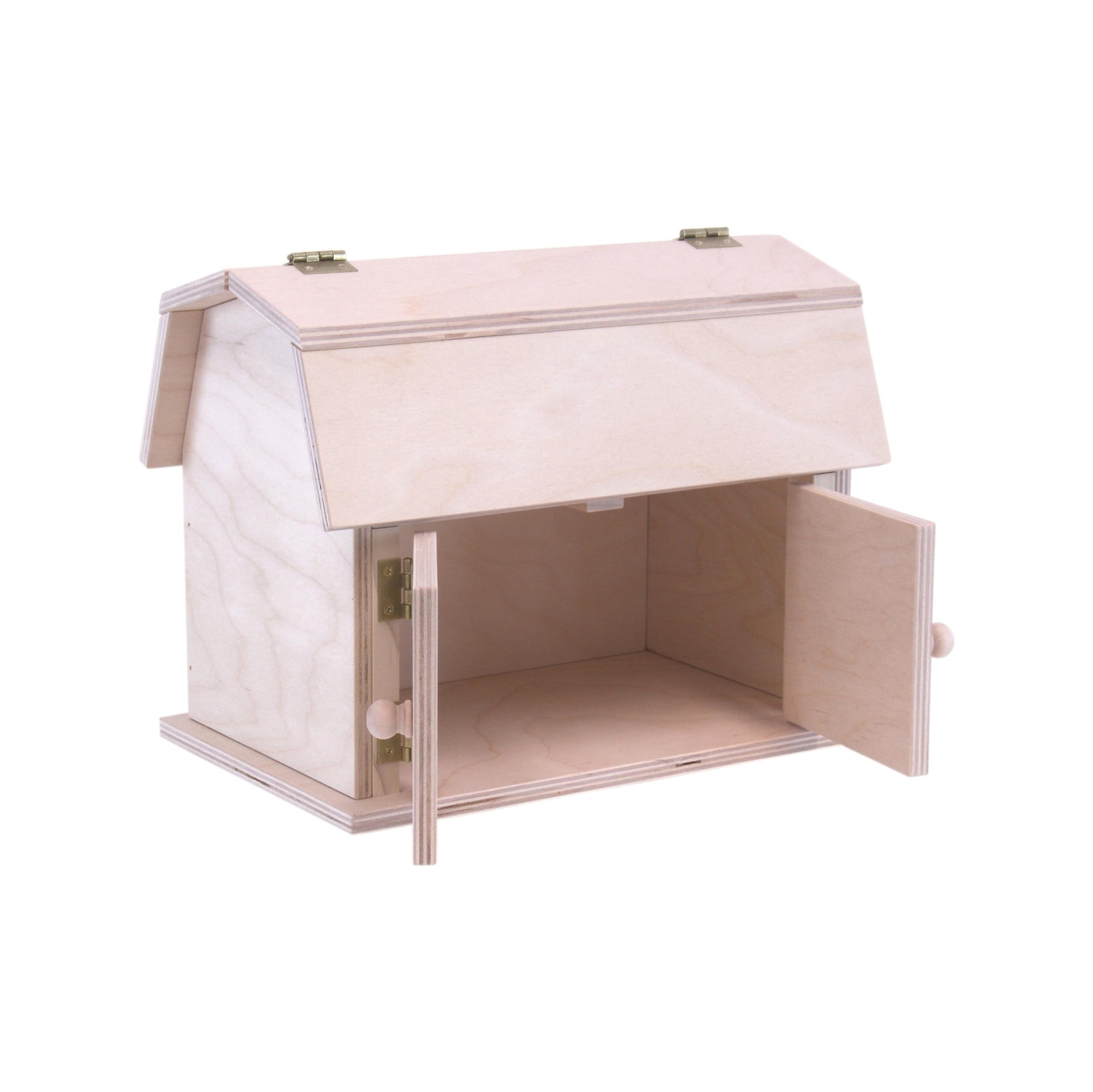 AmishToyBox.com Mini Wooden Barn Toy, Hip Roof Barn Design