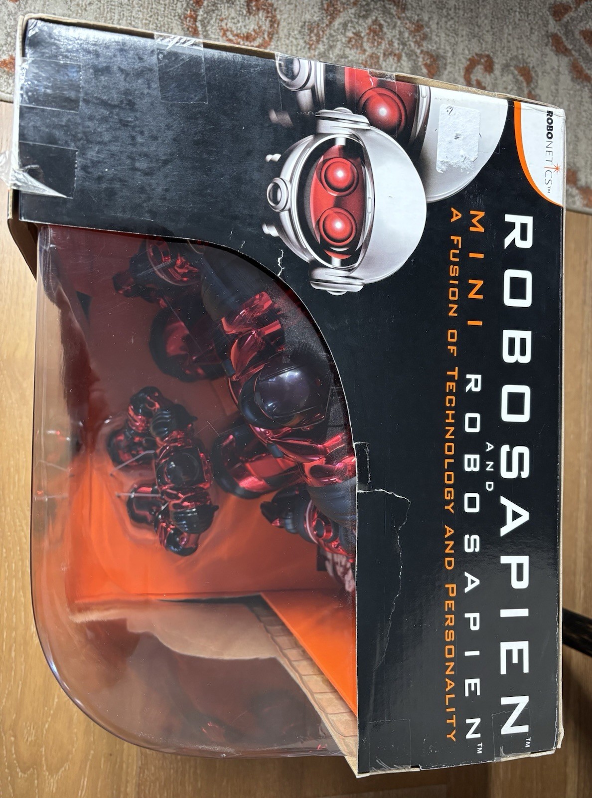 NEW 2005 WowWee Robonetics Robosapien & Mini Combo Set- Metallic Red Chrome Rare