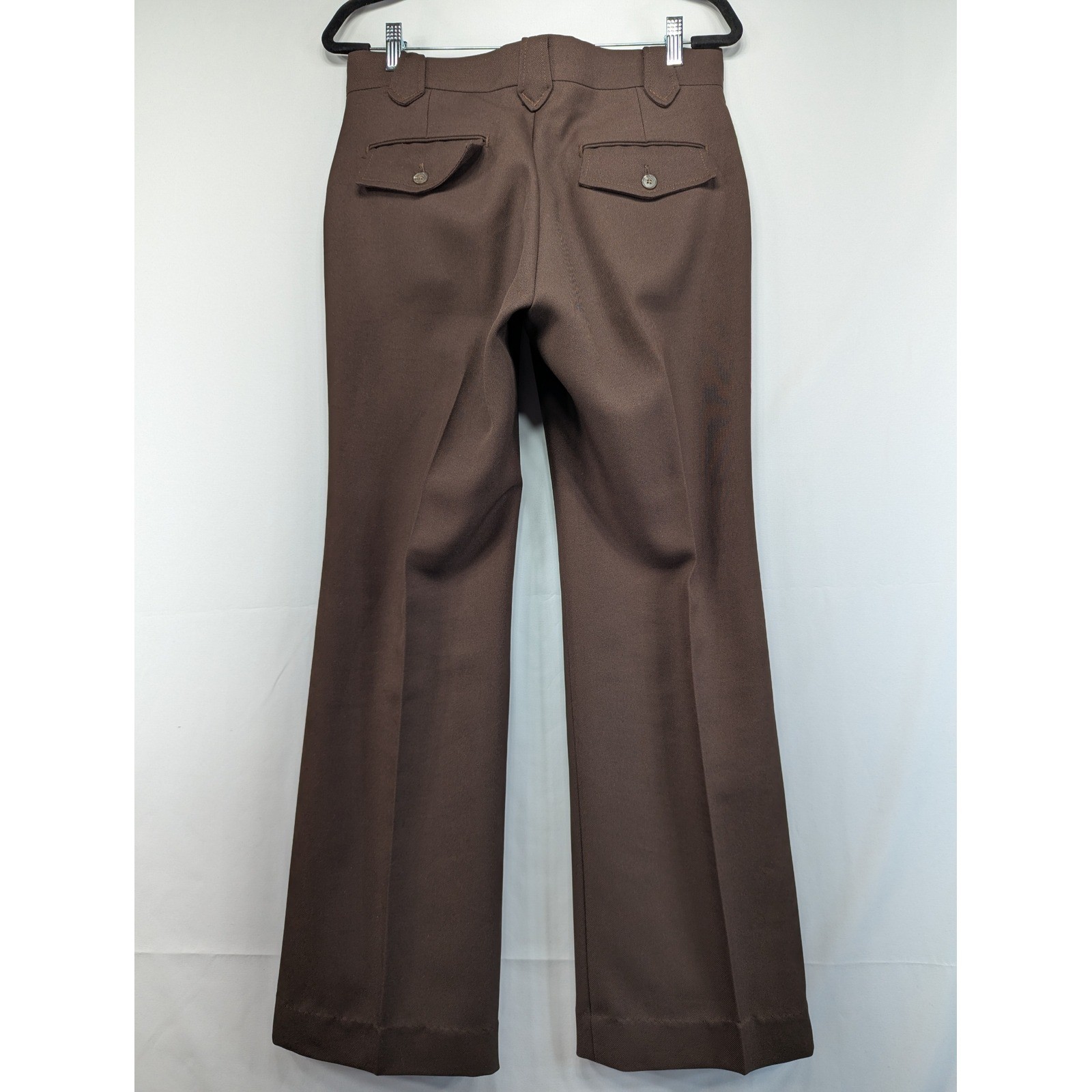 Vintage Wrangler Mens Brown Western Dress Slacks Wide Leg USA Made 32x31 WS100BN