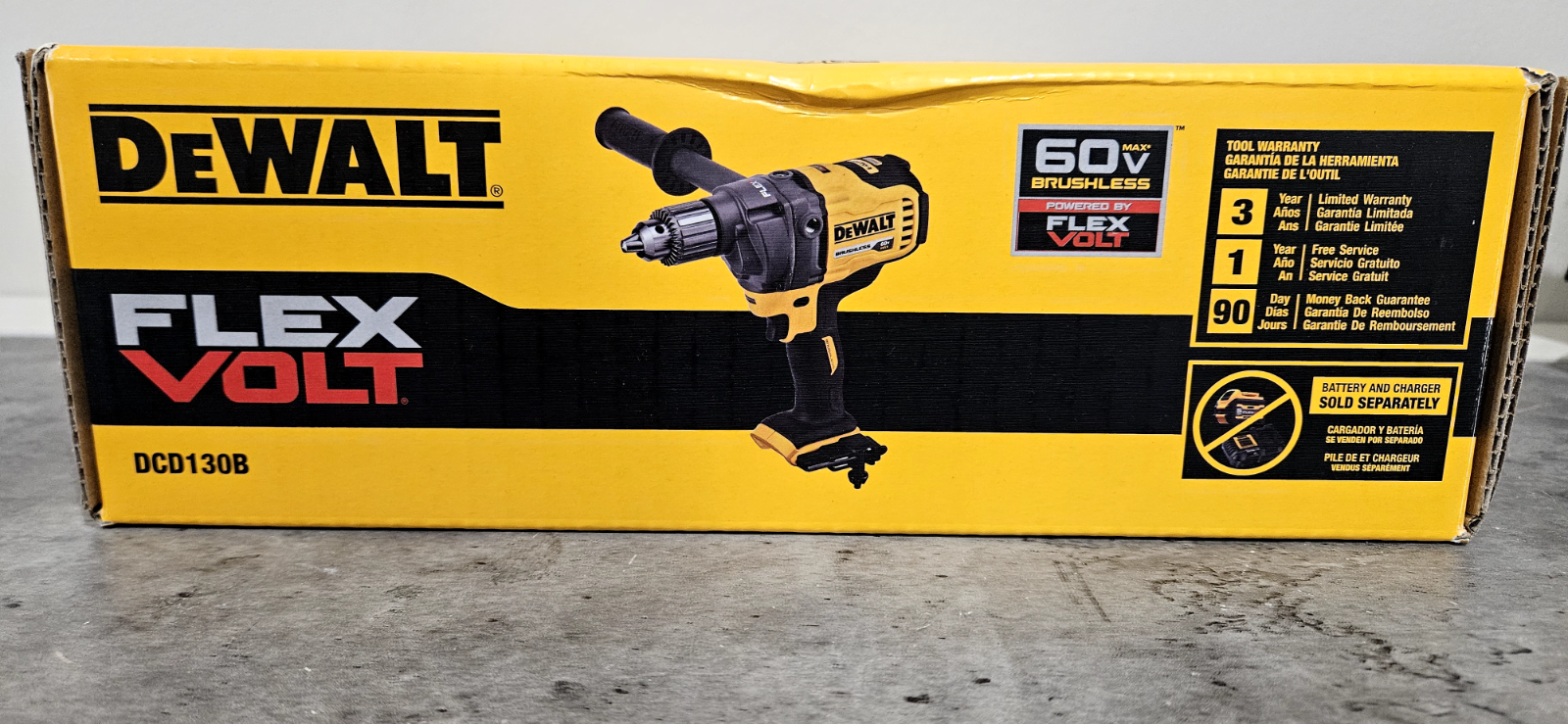 NEW! DeWalt 60V Max FlexVolt Mixer / Drill w/ E-Clutch System DCD130B